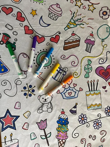 Miniatura 7 de Diseño de mandala, mantel rectangular XL de 60 x 102 pulgadas, mantel interactivo para colorear para niños, tela de poliéster/algodón, lavable