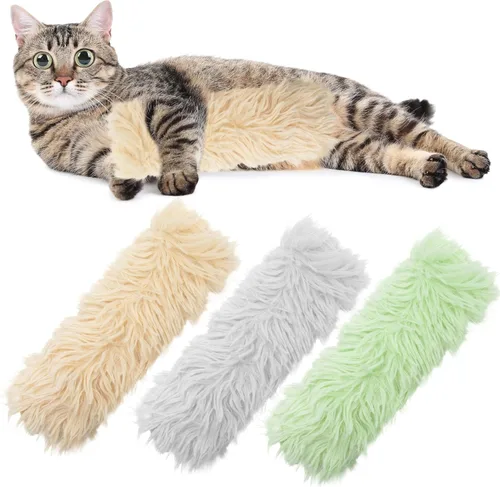 Paquete de 3 Juguetes de Hierba Gatera, Juguetes de Almohadas para Gatos Suaves y Duraderos, Juguetes de Hierba Gatera con Sonido Crujiente, Juguete