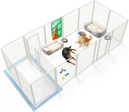 Miniatura 68 de FXW Homeplus Unleashed Corralito para Perros de Interior - Juego Sin Estrés y Seguro, Resistente de 24 Pulgadas 4 Paneles Corral para Cachorros