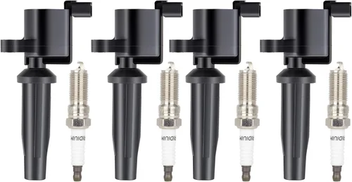 ECCPP FD505 4 bobinas de encendido con 4 bujías de iridio para Ford, Lincoln, Mercury Escape C-Max Fusion Transit Connect MKZ para Mariner Milan