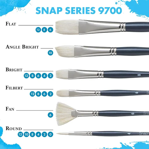 Miniatura 4 de Princeton Snap! 9650ST-075 - Cepillo Taklon Stroke, color dorado