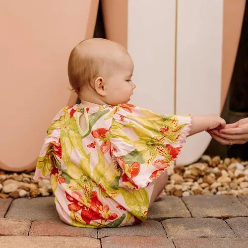 Miniatura 30 de Burt's Bees Baby Mameluco para bebé, 100% algodón orgánico, traje corto de una pieza para niñas recién nacidas a 24 meses