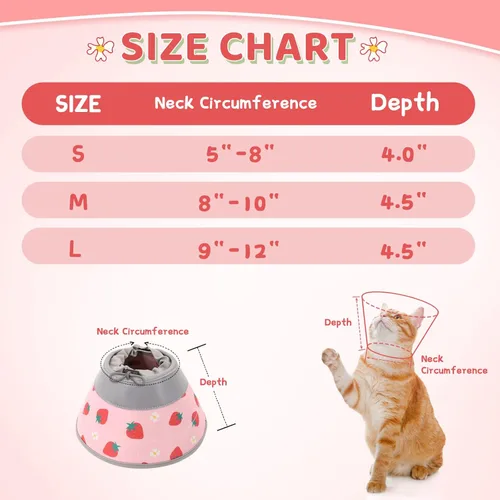 Miniatura 8 de Collar de cono de gato suave para dejar de lamer, ajustable, plegable, ligero, conos para gatitos después de la cirugía, recuperación para gatos