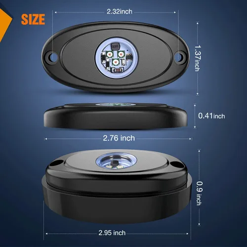 Miniatura 2 de Nilight Luz LED de roca, 6 unidades de luz roja impermeable debajo del cuerpo, luces interiores exteriores para coche, camión, camioneta, ATV, UTV