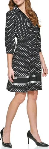 Miniatura 3 de Karl Lagerfeld Paris Vestido camisero de algodón estampado Paris para mujer