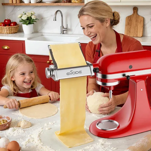 Miniatura 2 de Accesorio para hacer pasta para batidora de pie KitchenAid, accesorio para máquina de pasta KitchenAid con placa metálica desmontable, incluye