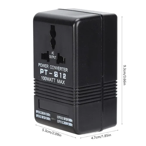 Miniatura 2 de Convertidor de voltaje 100 W CA 100 V-120 V a 220 V-240 V transformador de potencia para teléfono portátil cargador de cámara enchufe universal