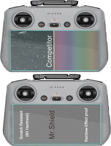 Miniatura 5 de Mr.Shield Protector de pantalla compatible con DJI RC 2 para mando a distancia DJI Air 3 RC 2 / Mini 4 Pro [vidrio templado] [paquete de 3]