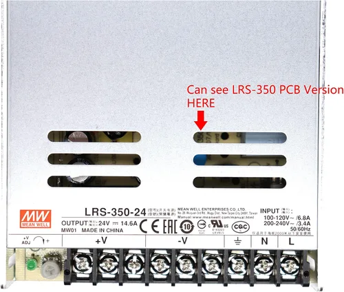 Miniatura 4 de Mean Well LRS-350-24 Fuente de alimentación conmutada AC/DC 350.4W 24V 14.6 Amp Salida única (Serie LRS 350W 24V SMPS)