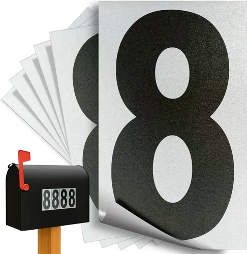 Miniatura 98 de iSYFIX Calcomanías de vinilo negro número 0 (Zero) – Paquete de 6 calcomanías de 1.5 pulgadas – Calcomanías de alta calidad, fondo reflectante