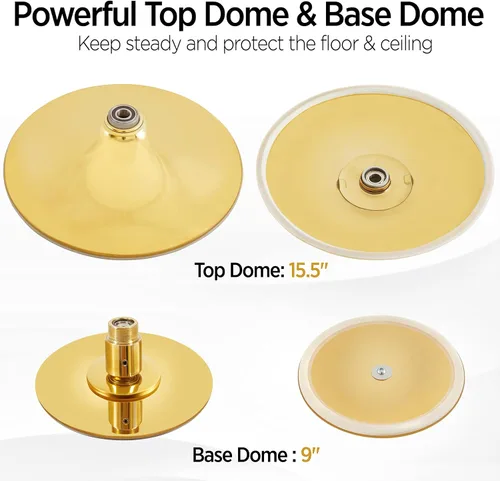 Miniatura 6 de Yaheetech - Tubo de baile profesional giratorio estático, tubo de baile portátil extraíble de 45 mm, kit de tubo de baile para ejercicio, club