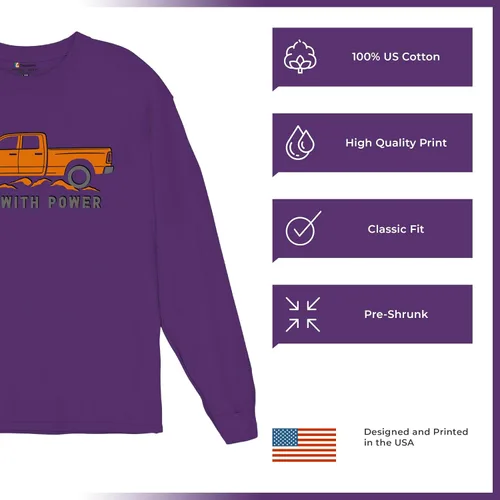 Miniatura 90 de Tee Hunt Camisetas gráficas y camisetas sin mangas para hombre Roll with Power Pickup Truck