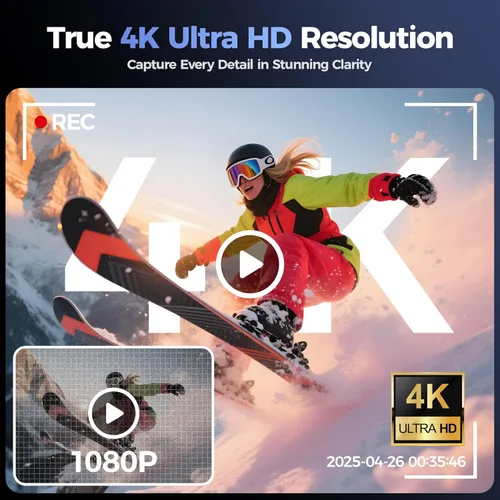 Miniatura 2 de Cámara digital 4K para fotografía - Cámaras de 64MP para video - Cámara compacta de pantalla abatible de 180° - Cámara fotográfica con zoom de 16X