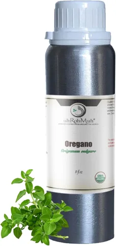 Aceite esencial de orégano orgánico – 100% puro destilado al vapor | Origanum vulgare de España | Aceite de aromaterapia natural para difusor, piel