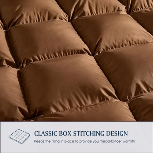 Miniatura 4 de Blue Ridge Home Fashions - Edredón sintético de microfibra para todas las estaciones, relleno de poliéster hipoalergénico, gemelo Chocolate/Khahi