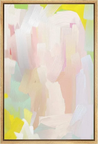 Miniatura 46 de MUDECOR Impresión en Lienzo Enmarcado Arte de Pared Pincelada Floral Abstracta en Tonos Neutros Cálidos Tonos Terrosos Ilustraciones Minimalismo