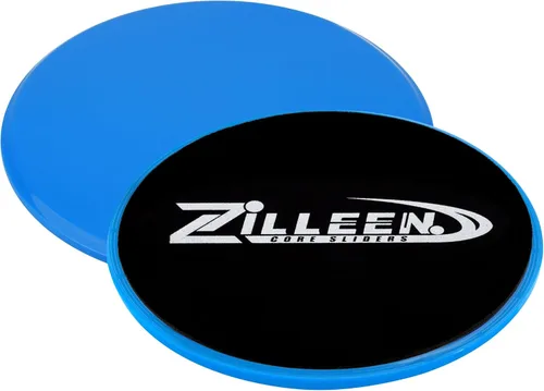 Zilleen Deslizadores de Ejercicio para Entrenamiento Discos de Fitness para Pilates para Mujeres y Hombres, Paquete de 2 Azul