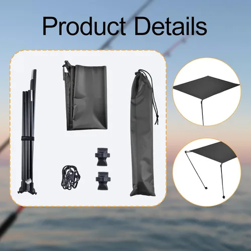 Miniatura 2 de Yiju Silla de camping, ligera, ajustable, portátil, plegable, para accesorios de pesca, picnic al aire libre
