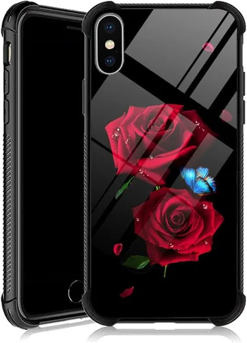 Miniatura 50 de DJSOK Compatible con funda para iPhone 13 Pro Max, fundas doradas de mariposa y rosa para iPhone 13 Pro Max para mujeres y niñas, diseño