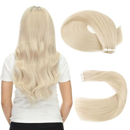 Miniatura 33 de Sassina Extensiones de Cabello Humano con Cinta Negro Azabache 12 Pulgadas 30g/paquete 20pcs Liso Sin Costuras Trama de Piel Extensiones de Cabello