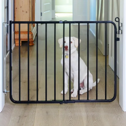 Miniatura 7 de Cardinal Gates MG15 Puerta de bebé con bloqueo automático para escaleras, puerta ajustable para perros para interiores, hecha de aluminio para Negro