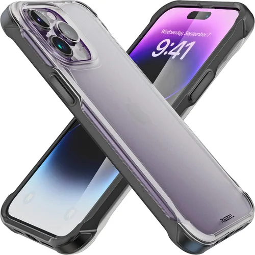 Miniatura 24 de Phone REBEL - Funda transparente para iPhone 14 Plus [Serie esmerilada Gen-4], textura mate translúcida, no se pone amarilla, protectores a prueba