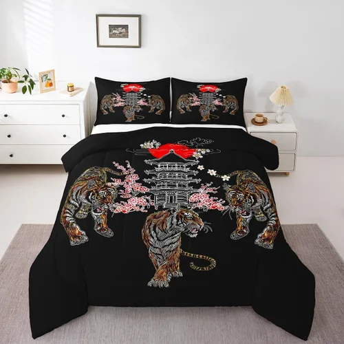 Miniatura 26 de Feelyou Juego de edredón de sandía, tamaño individual, juego de ropa de cama de frutas frescas de verano para niños, decoración de frutas rojas, 1