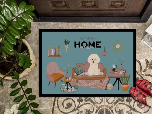 Miniatura 3 de Caroline's Treasures CK7920MAT Bichon Frise Sweet Home Felpudo de 18 x 27 pulgadas, tapete para puerta delantera, para interiores y exteriores