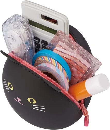 Miniatura 4 de LIHITLAB PuniLabo - Bolsa con cremallera, forma de huevo, 3.8 x 4.7 pulgadas, gato negro (A7783-3)