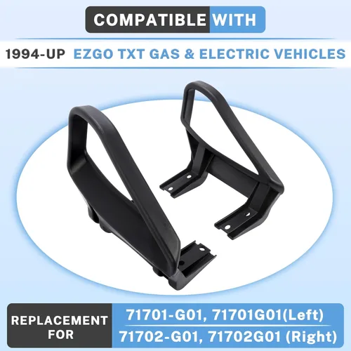 Miniatura 2 de HECASA Par de manijas de asiento de carrito de golf compatibles con EZGO TXT 1994 en adelante de repuesto de gas y eléctrico para 71701-G01
