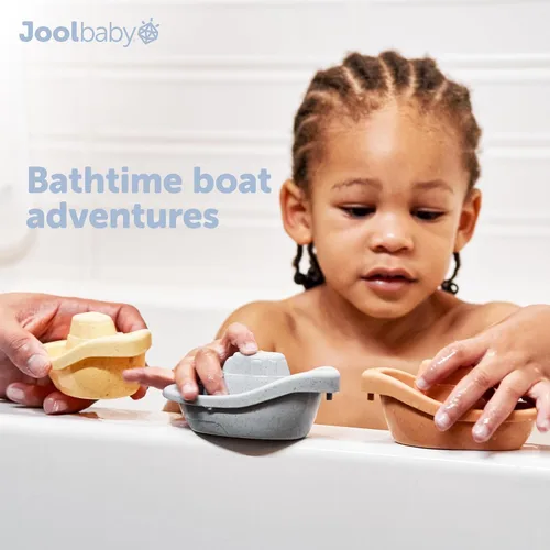 Miniatura 7 de Jool Baby Juego de regalo de juguetes de baño de 12 piezas, chorros de baño, patos de goma, ballena de natación enrollada, organizador