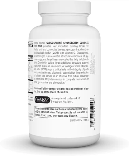 Miniatura 4 de Source Naturals Complejo De Glucosamina Condroitina Con MSM - 120 Tabletas