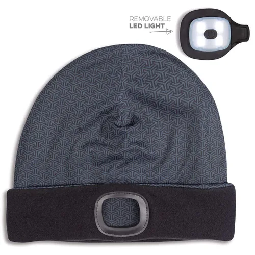 Miniatura 4 de Gorros y diademas reversibles con forro polar de rendimiento LED para correr 3 modos de luz, midnight, talla única