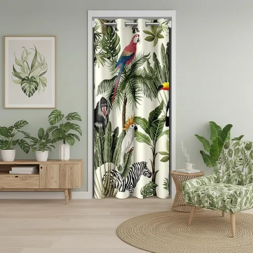 Miniatura 10 de Castle Fairy Cortina con estampado de piel de vaca para jóvenes adultos, diseño abstracto de piel de vaca blanca y granate, cortina opaca