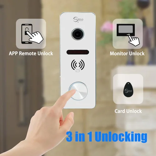 Miniatura 3 de TUYA - Sistema de intercomunicación de timbre de video con cable, monitor de 7 pulgadas, cámara HD 1080P, cámara de entrada, puerta, cámara TUYA