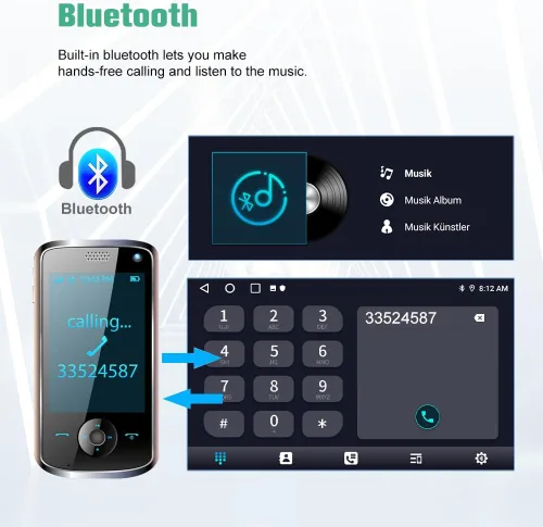 Miniatura 5 de Junsun Radio de coche estéreo Android 12 para Dodge Ram 1500 2500 2009-2012 Jeep Wrangler JK 2008-2018 con CarPlay Android Auto inalámbrico