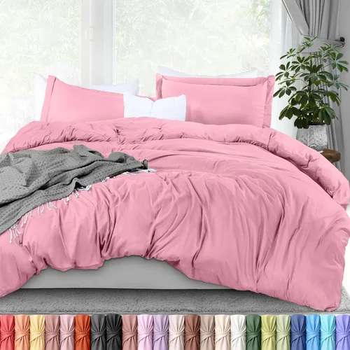Miniatura 36 de Utopia Bedding Funda de edredón tamaño Queen – 1 funda de edredón con 2 fundas de almohada – Funda de edredón de 3 piezas con cierre de cremallera
