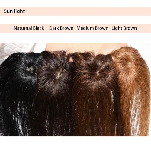 Miniatura 5 de Extensiones de cabello humano con clip 3D con clip en flequillo, extensiones de cabello para mujer (2.3 x 2.3 pulgadas, 10 pulgadas)