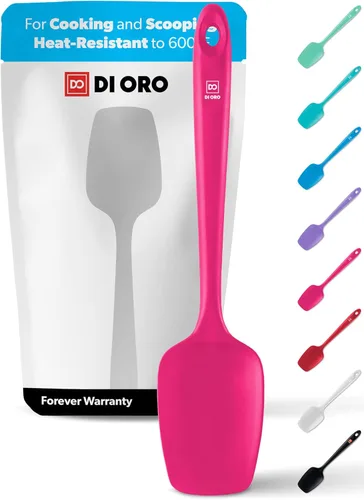 Miniatura 9 de DI ORO Espátula Cuchara de Silicona - Resistente al Calor 600°F Raspador Spoonula de Silicona Grande - Libre de BPA Seguro para Utensilios de Cocina