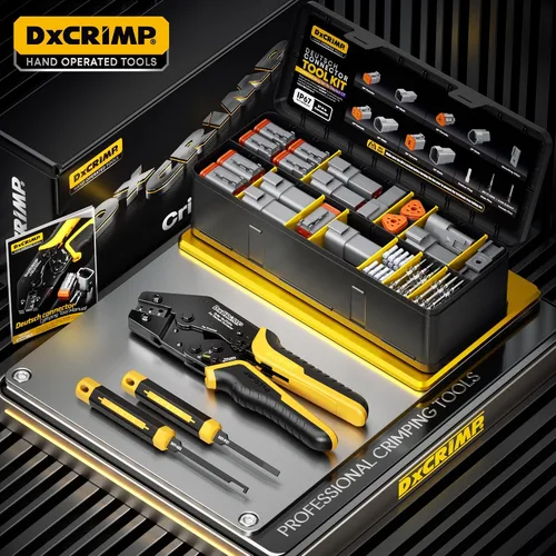 Miniatura 6 de Kit de herramienta de crimpado de conectores DxCRIMP Deutsch DT Series, conectores eléctricos impermeables para automóviles de 2/3/4/6 pines