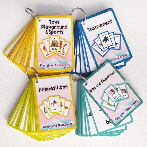 Miniatura 2 de Juguetes y Deportes/Instrumento/Aula/Preposiciones Tarjetas Flash Inglés Niños Montessori Aprendizaje Juguete Niño Tarjeta de Bolsillo
