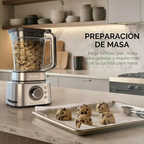 Miniatura 7 de Ninja Combinación de licuadora y procesador de alimentos, sistema de licuadora Foodi Power para batidos, cuencos, untables y batidos, 6 funciones