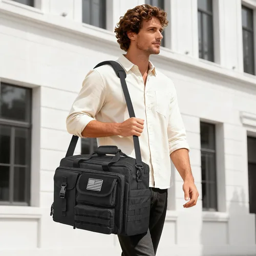 Miniatura 2 de G4Free Bolsa de mensajero grande para hombre, 3 en 1 para laptop, maletín para viajes de fin de semana, trabajo