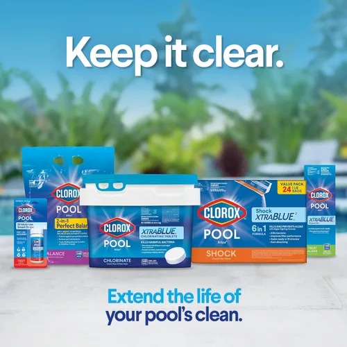 Miniatura 6 de Pastillas para cloración de larga duración Clorox Pool & Spa 23005 CLX Xtra Blue, de 3 pulgadas y 5 libras.