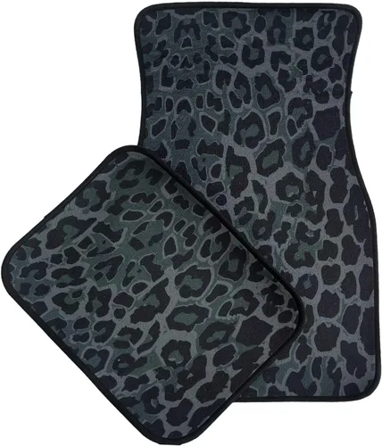 Miniatura 6 de Tapetes universales con estampado de leopardo negro y verde, patrón abstracto de guepardo, textura de piel de animales salvajes, tapetes para autos