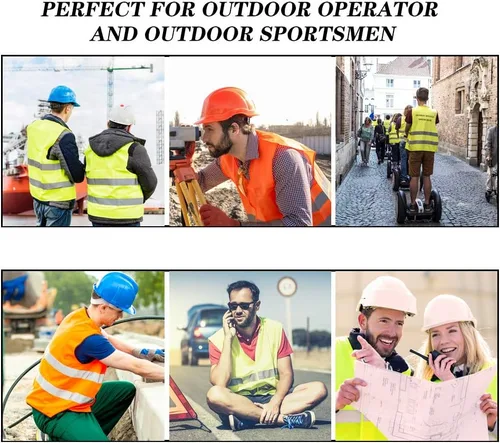Miniatura 5 de Paquete de 10 chalecos reflectantes de seguridad Mount Marter para operadores al aire libre y deportistas Naranja