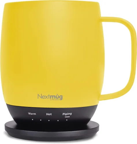 Miniatura 9 de Nextmug - Taza de café autocalentable con control de temperatura (negro, 14 onzas)
