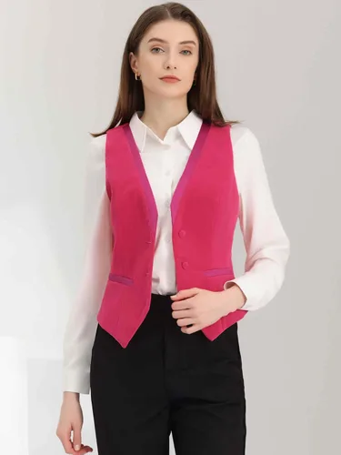 Miniatura 4 de Allegra K Chaleco para mujer, estilo steampunk, terciopelo, vintage, 2025, sin mangas, blazer elegante