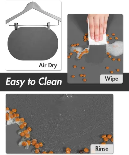 Miniatura 4 de Alfombrilla absorbente para comida de perros - Alfombrilla para cuenco de comida y agua, alfombrilla para comida de mascotas de secado rápido