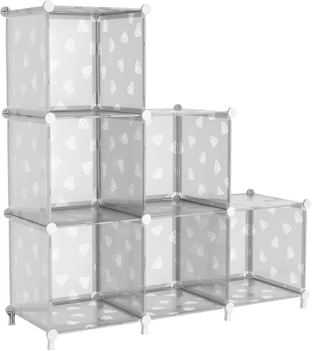 Miniatura 12 de UNKU Organizador de almacenamiento de cubos, 16 cubos organizadores de armario, estantes de almacenamiento, estantería apilable para bricolaje, Negro